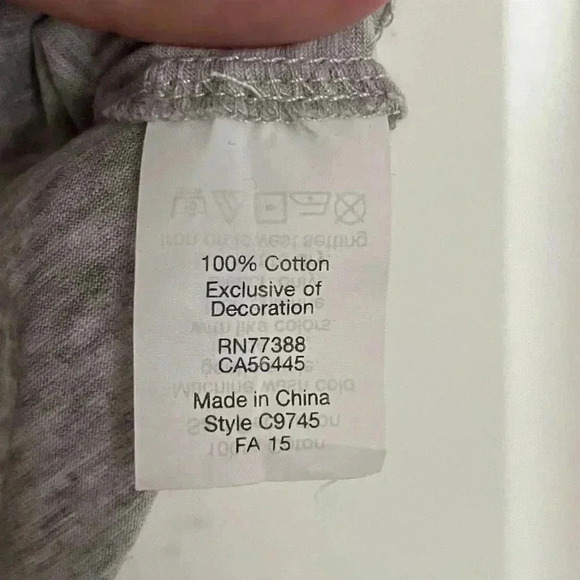 J. Crew Grey tank with flower lace detail size S - Picture 3 of 5